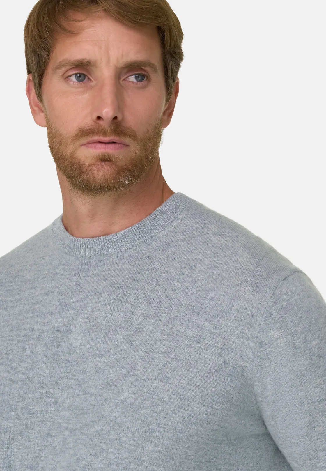 Boggi, Maglia Girocollo In Lana E Cashmere, Uomo, Grigio, Taglia: XL - immagine 3