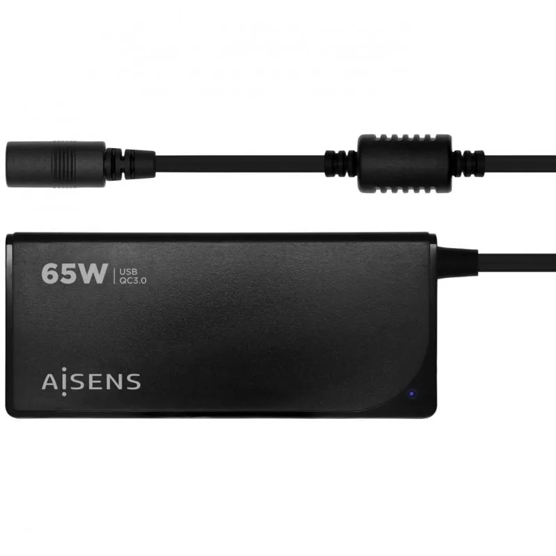 Aisens ASLC-65WAUTO-BK Caricatore universale per laptop 65W - immagine 1