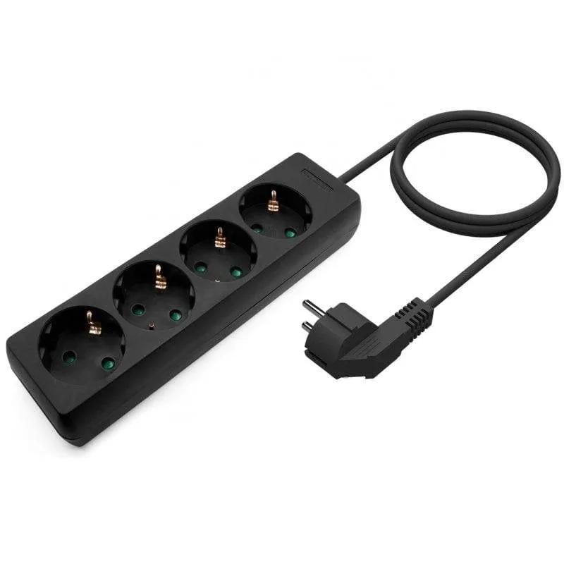 Multipresa Aisens A154-0534 4 prese protezione bambini cavo 1,4 m nero - immagine 1