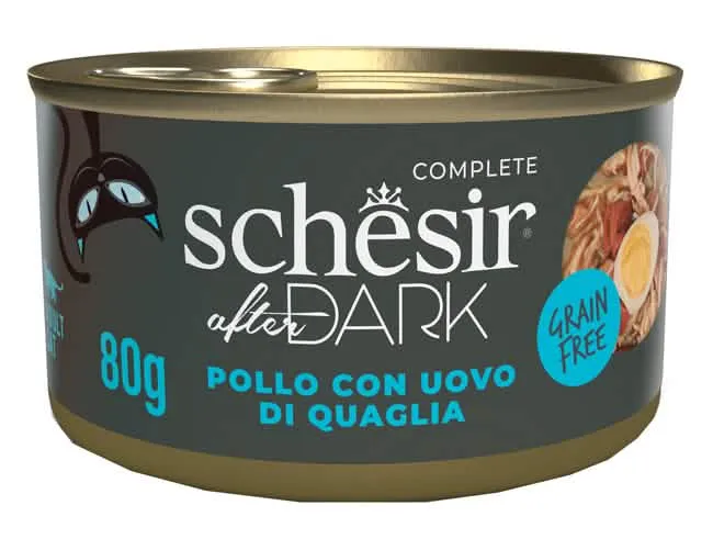 Schesir cat after dark pollo con uovo di quaglia 80 g - immagine 1