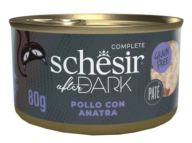 Schesir cat after dark pate' pollo con anatra 80 g - immagine 1