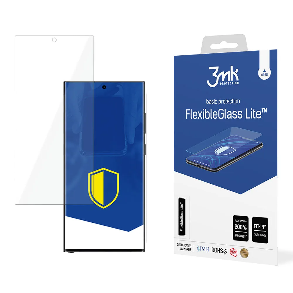 Pellicola protettiva per schermo 3MK FlexibleGlass Lite per Samsung Galaxy S24 Ultra S928, Vetro Flessibile, Full Glue - immagine 1