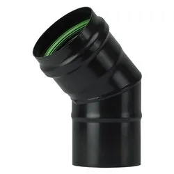 Curva canna fumaria (8cm) A 45 PELLET LINE Nero opaco PN804 - immagine 1