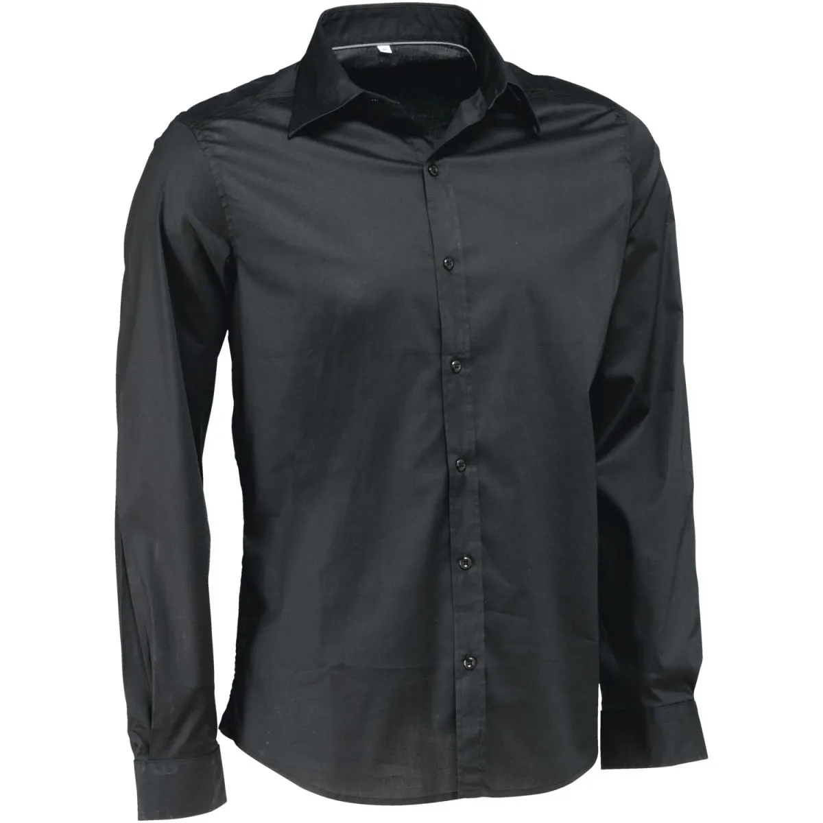 JOBELINE Camicia da uomo maniche lunghe Bruce Maniche lunghe; Taglia 41/42; nero - immagine 1