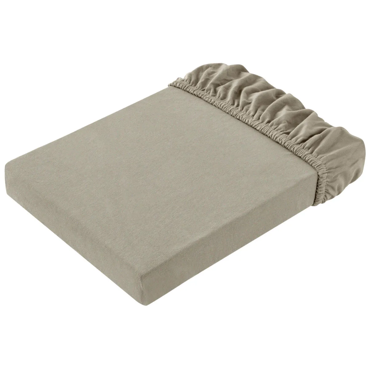 ERWIN M. Lenzuola di sotto Jersey Elastic con angoli; 140-160x200-220 cm (LxL); tortora - immagine 1