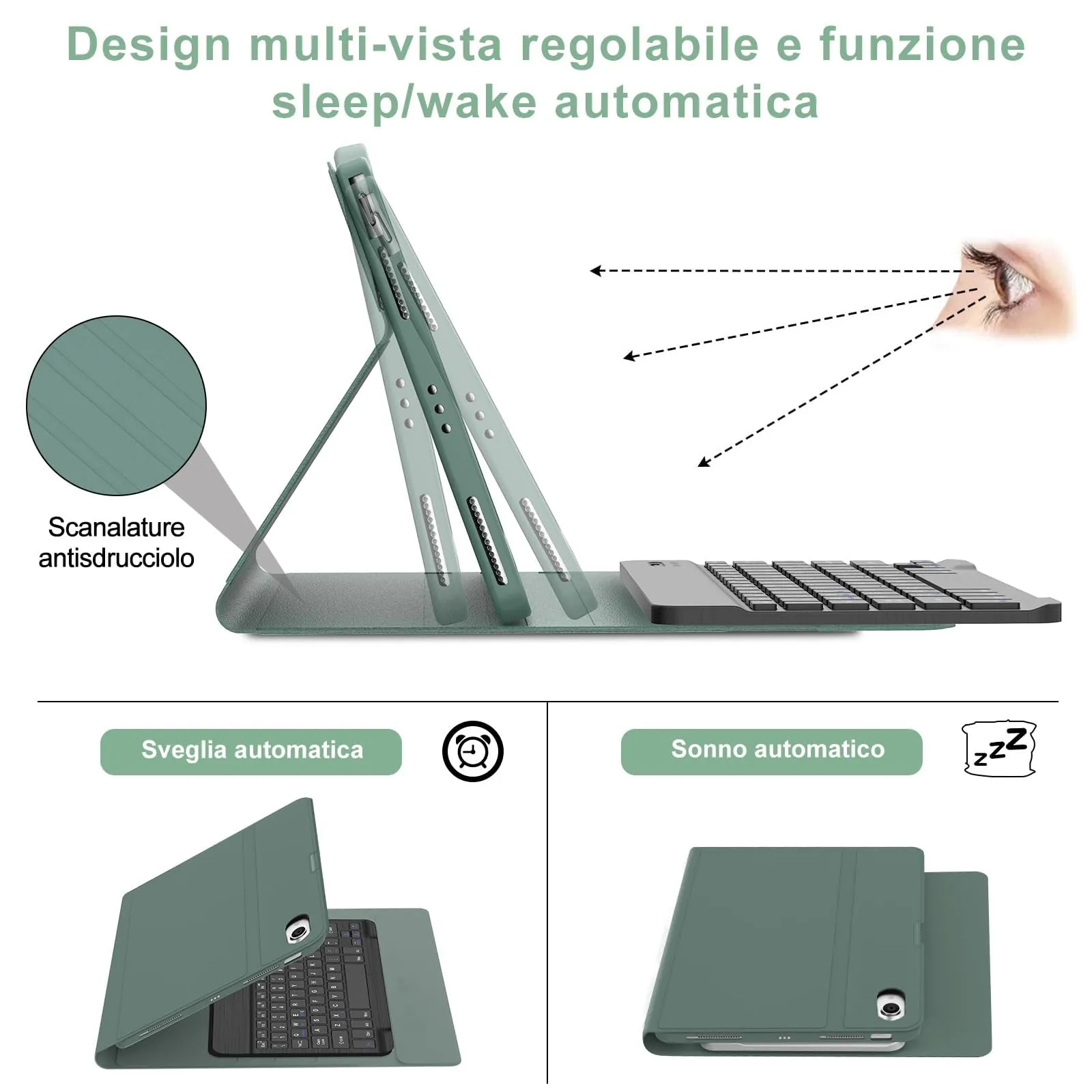 Cover Tastiera per iPad Air 11 M4 2026/M3 2025/M2 2024 11 Pollici - immagine 6