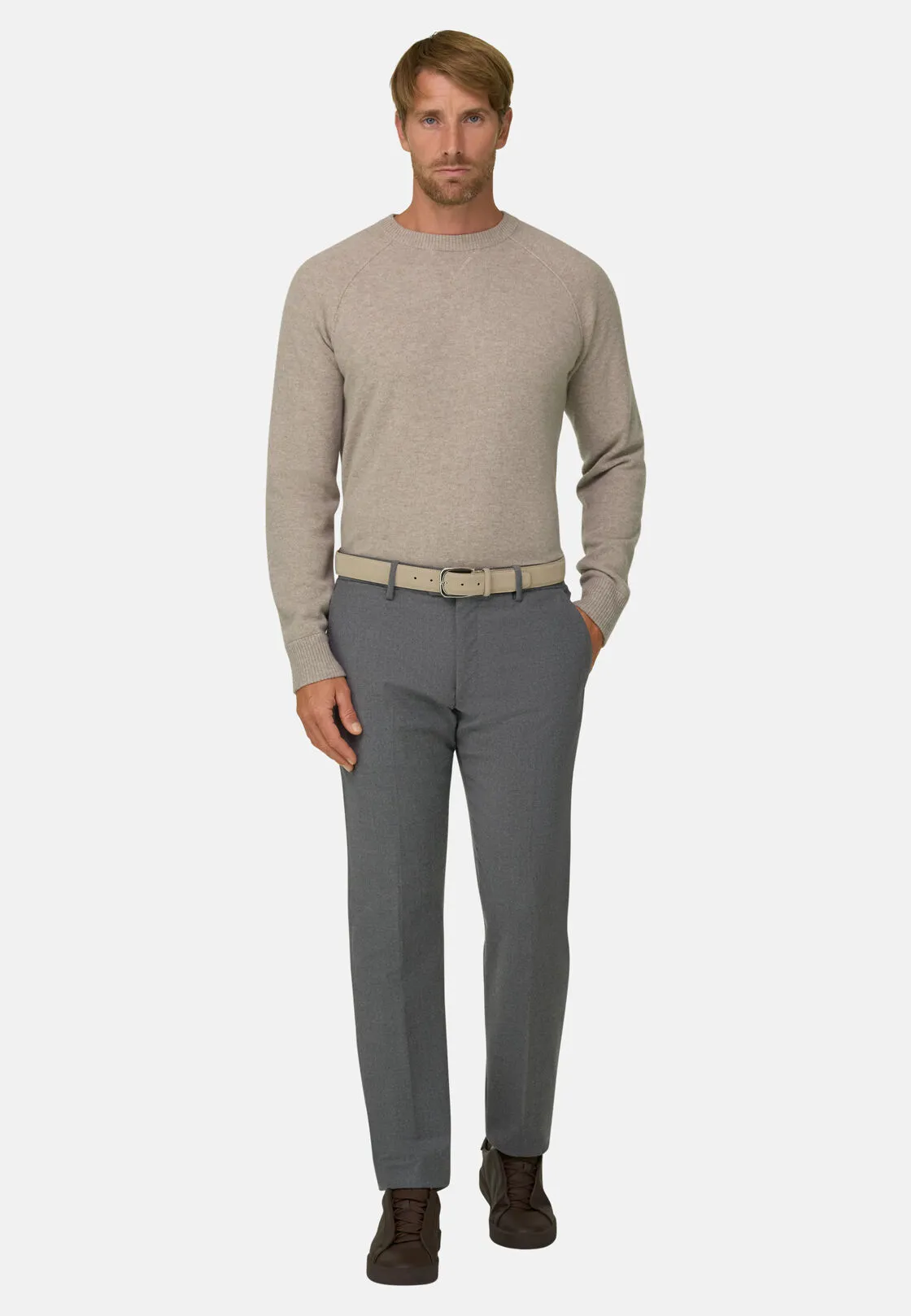 Boggi, Pantaloni In Flanella Elasticizzata, Uomo, Grigio, Taglia: 46 - immagine 2