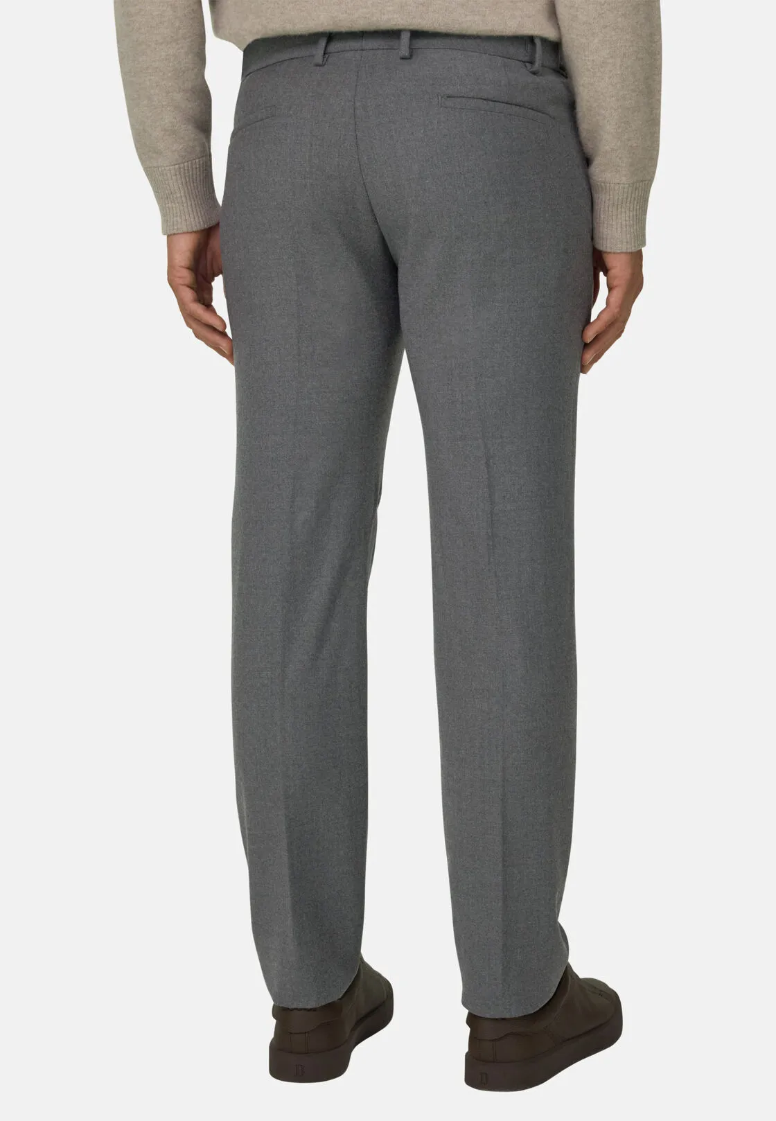 Boggi, Pantaloni In Flanella Elasticizzata, Uomo, Grigio, Taglia: 58 - immagine 5