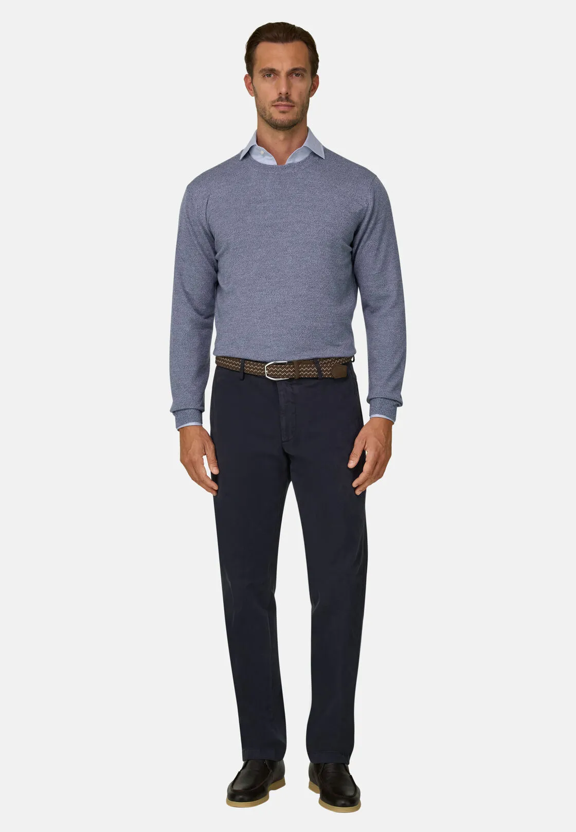 Boggi, Pantaloni In Cotone Elasticizzato, Uomo, Navy, Taglia: 52 - immagine 2