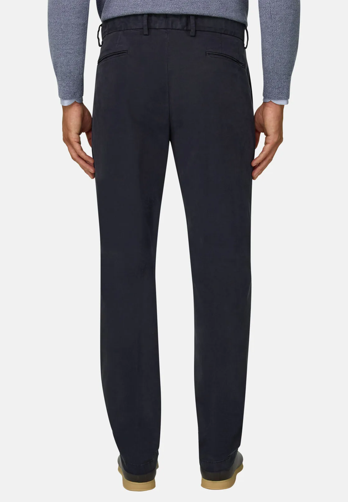 Boggi, Pantaloni In Cotone Elasticizzato, Uomo, Navy, Taglia: 52 - immagine 5