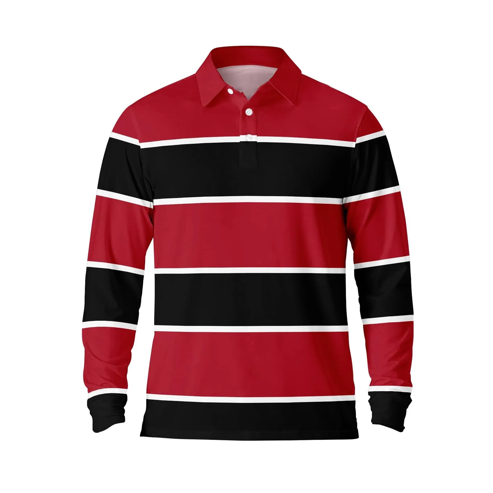 Maglia da rugby a righe da uomo, camicia classica, maglia vintage a maniche lunghe, polo a righe, polo con colletto, maglietta oversize a maniche lunghe, vestibilità normale, felpa, pullover a blocchi - immagine 2