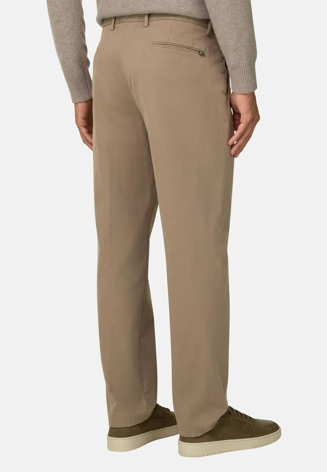 Boggi, Pantaloni In Cotone Elasticizzato, Uomo, Taupe, Taglia: 48 - immagine 5