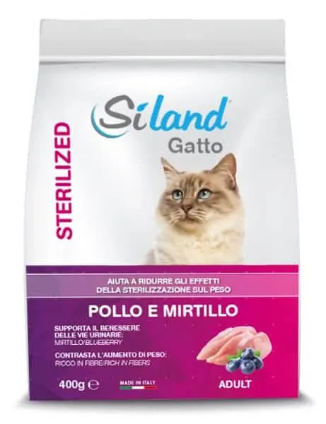 Siland gatto adulto sterilizzato pollo mirtillo 400 g - immagine 1