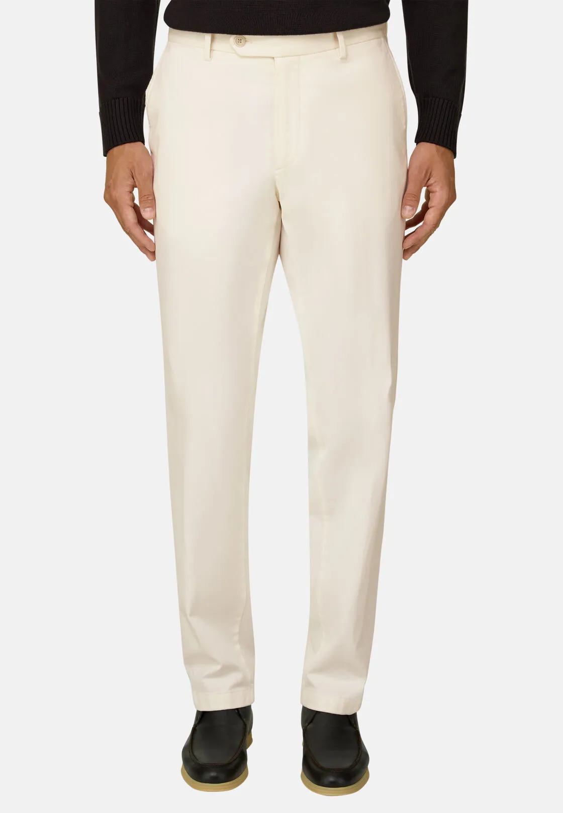Boggi, Pantaloni In Cotone Elasticizzato, Uomo, Offwhite, Taglia: 52 - immagine 1