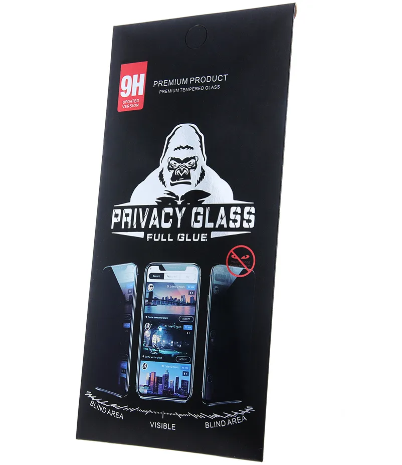 Pellicola protettiva per schermo Privacy OEM Glass per Apple iPhone 18 Pro Max, Vetro Temperato, Full Glue - immagine 1