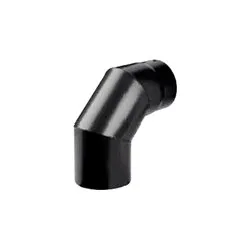 Curva canna fumaria (13cm) A 90 PLUS LIGHT Nero opaco NNO1303 - immagine 1