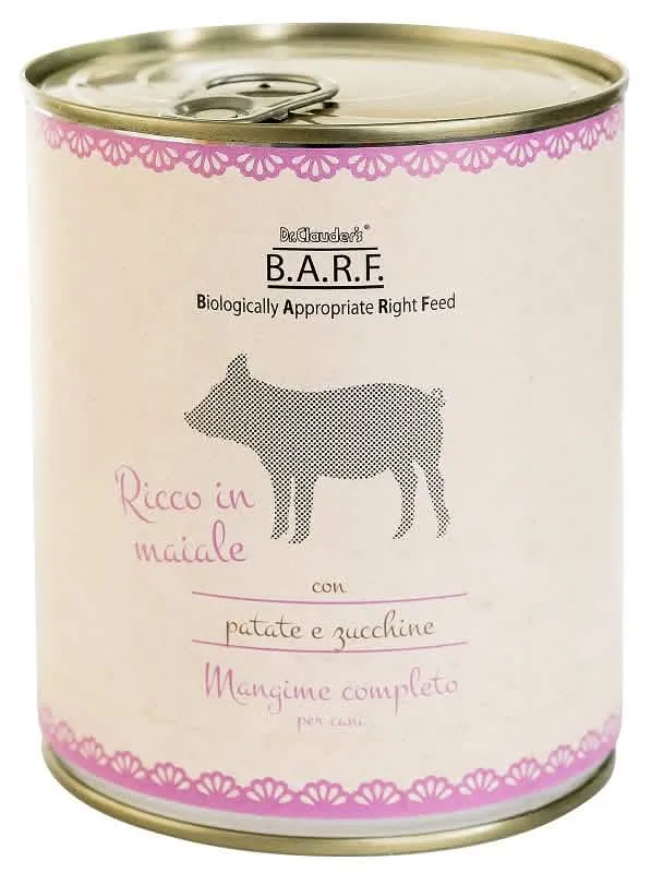 Barf cane trito di maiale con patate e zucchine 800 g - immagine 1