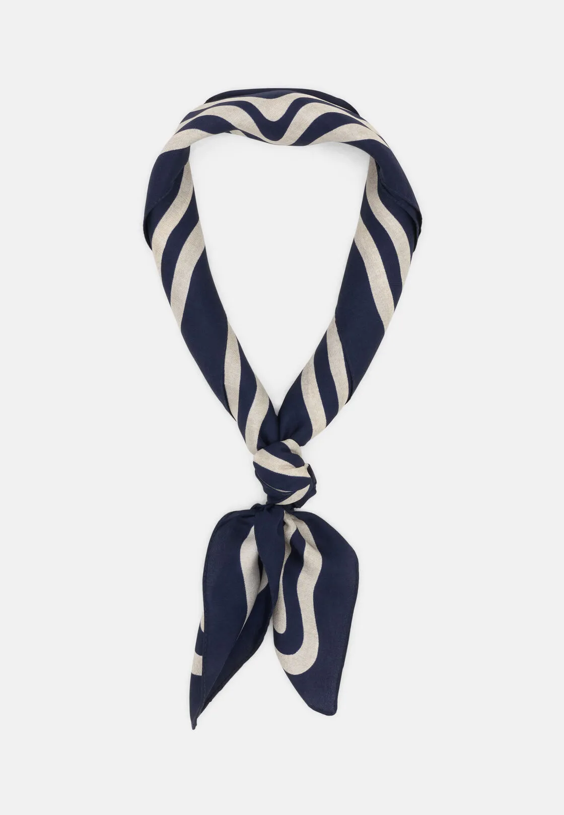 Boggi, Bandana Stampa Motivo Cornice In Seta, Uomo, Navy - immagine 2