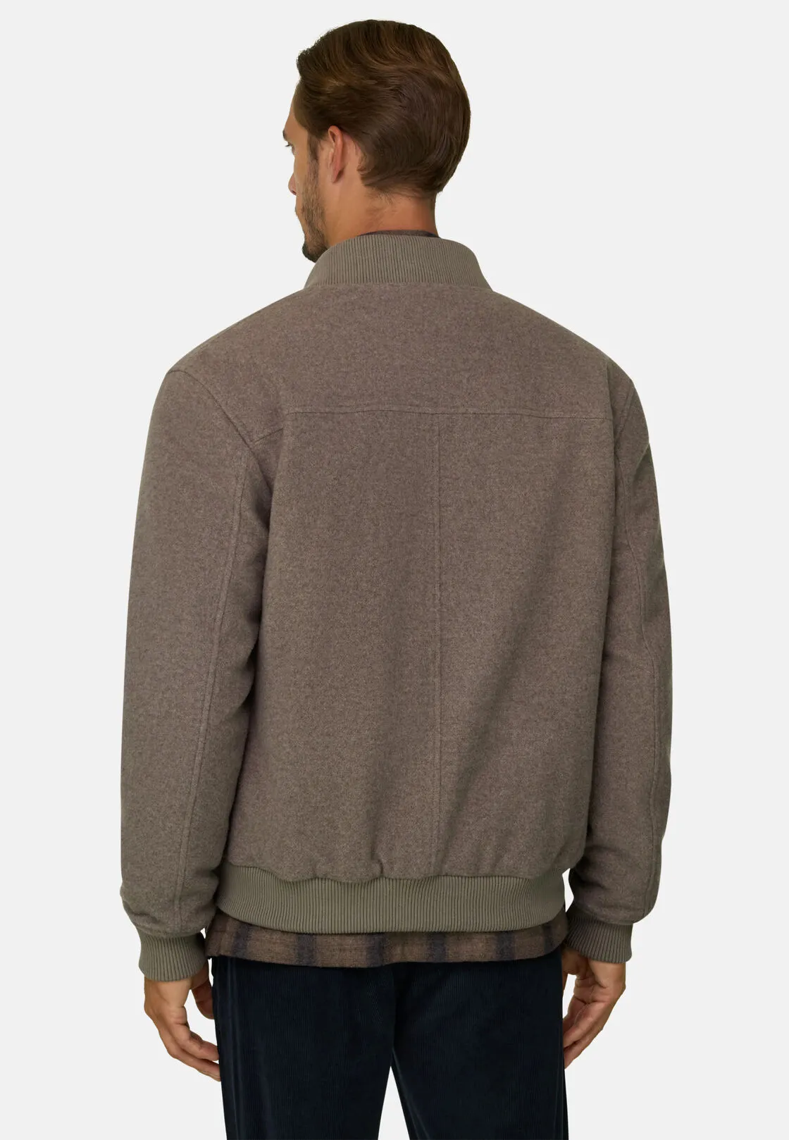 Boggi, Bomber In Misto Lana, Uomo, Beige, Taglia: XL - immagine 4