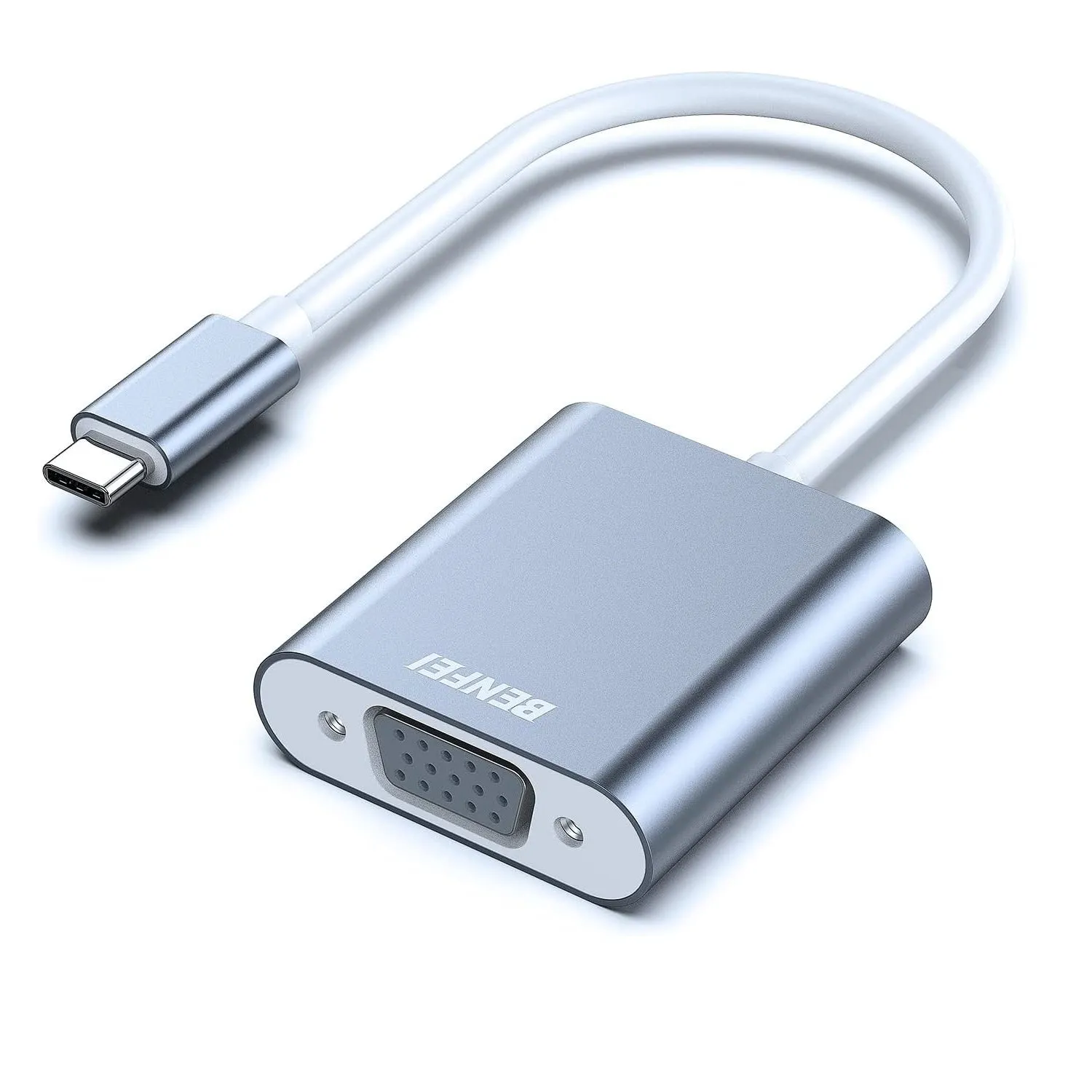Adattatore Video Benfei, USB-C - VGA, 1080P, Grigio - immagine 1