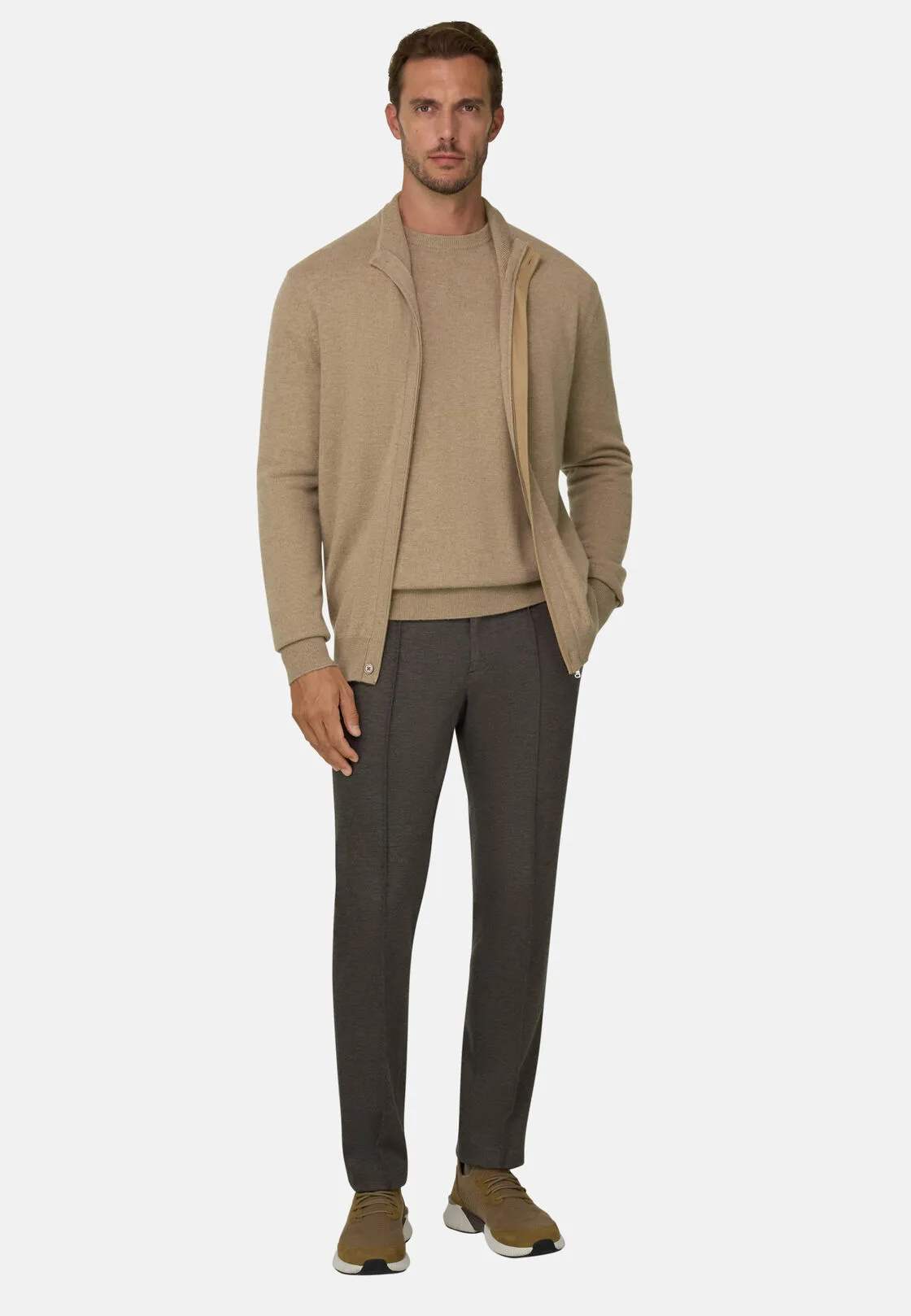 Boggi, Lupetto Full Zip In Lana Cashmere Melange, Uomo, , Taglia: XL - immagine 2