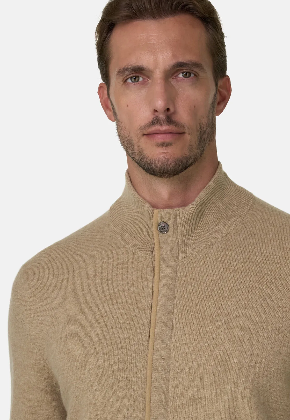 Boggi, Lupetto Full Zip In Lana Cashmere Melange, Uomo, , Taglia: XL - immagine 3