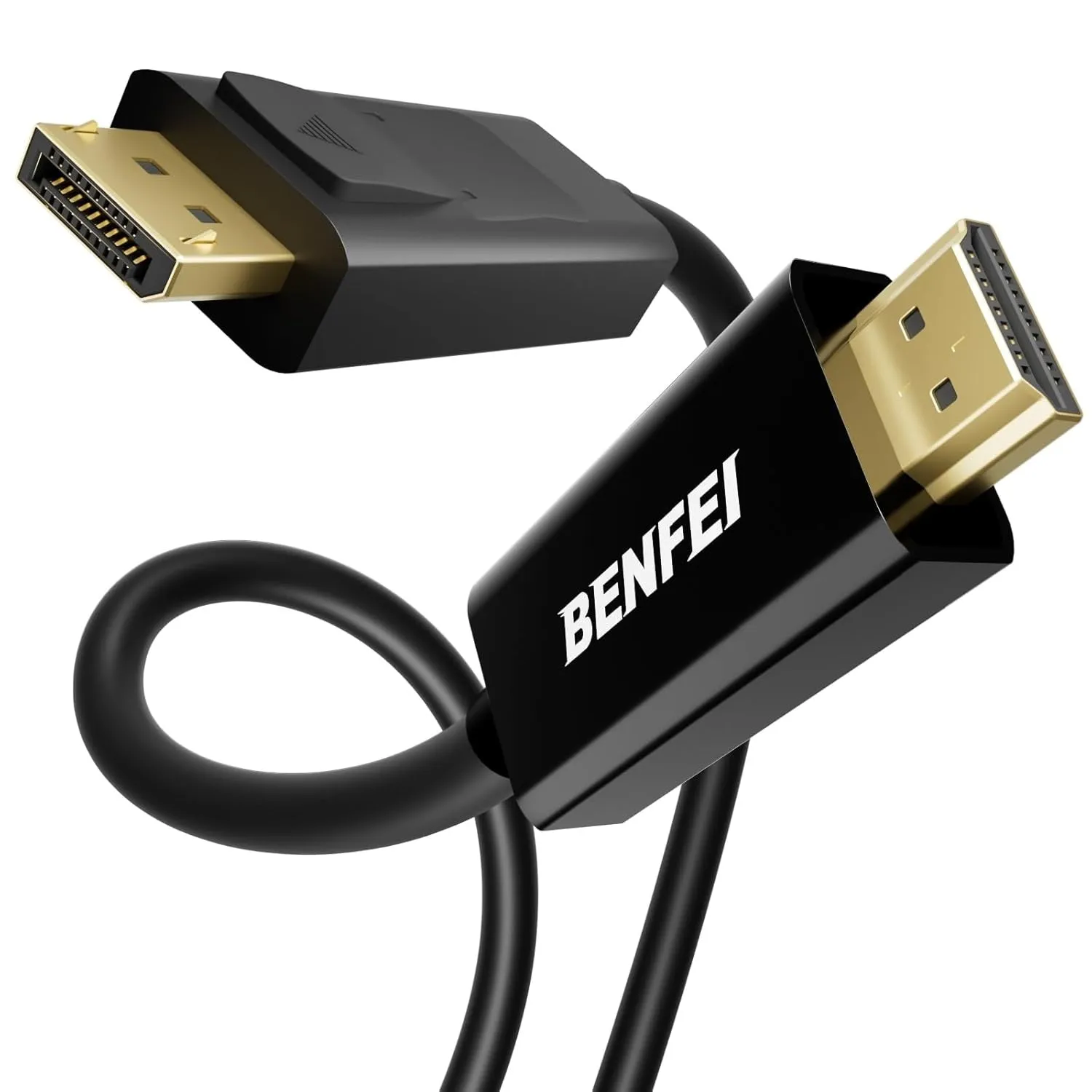 Cavo Video Benfei, DisplayPort - HDMI, 4K, 1,8m, Nero - immagine 1