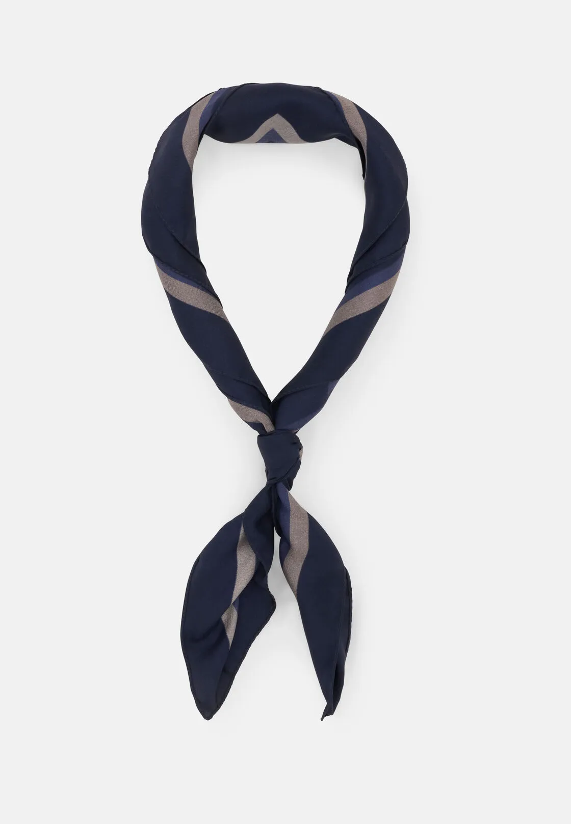 Boggi, Bandana Stampa Geometrica In Seta, Uomo, Navy - immagine 2