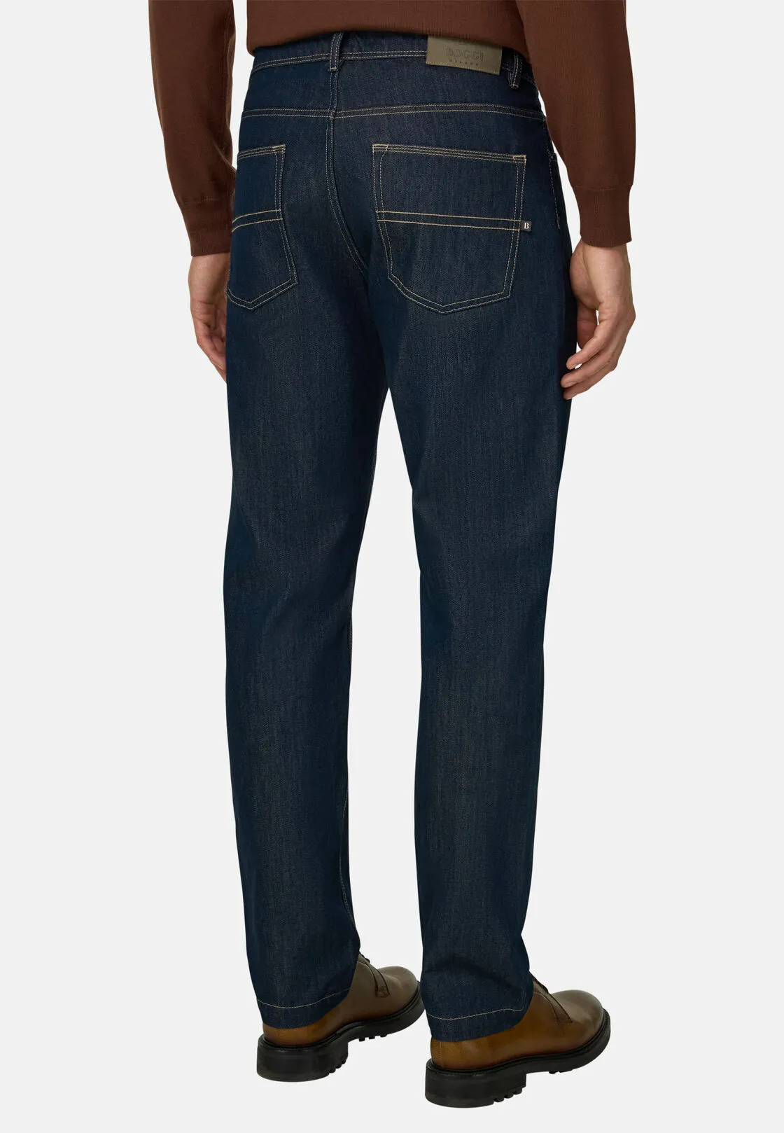 Boggi, Jeans In Denim Blu Scuro, Uomo, Blu Scuro, Taglia: 30 - immagine 5