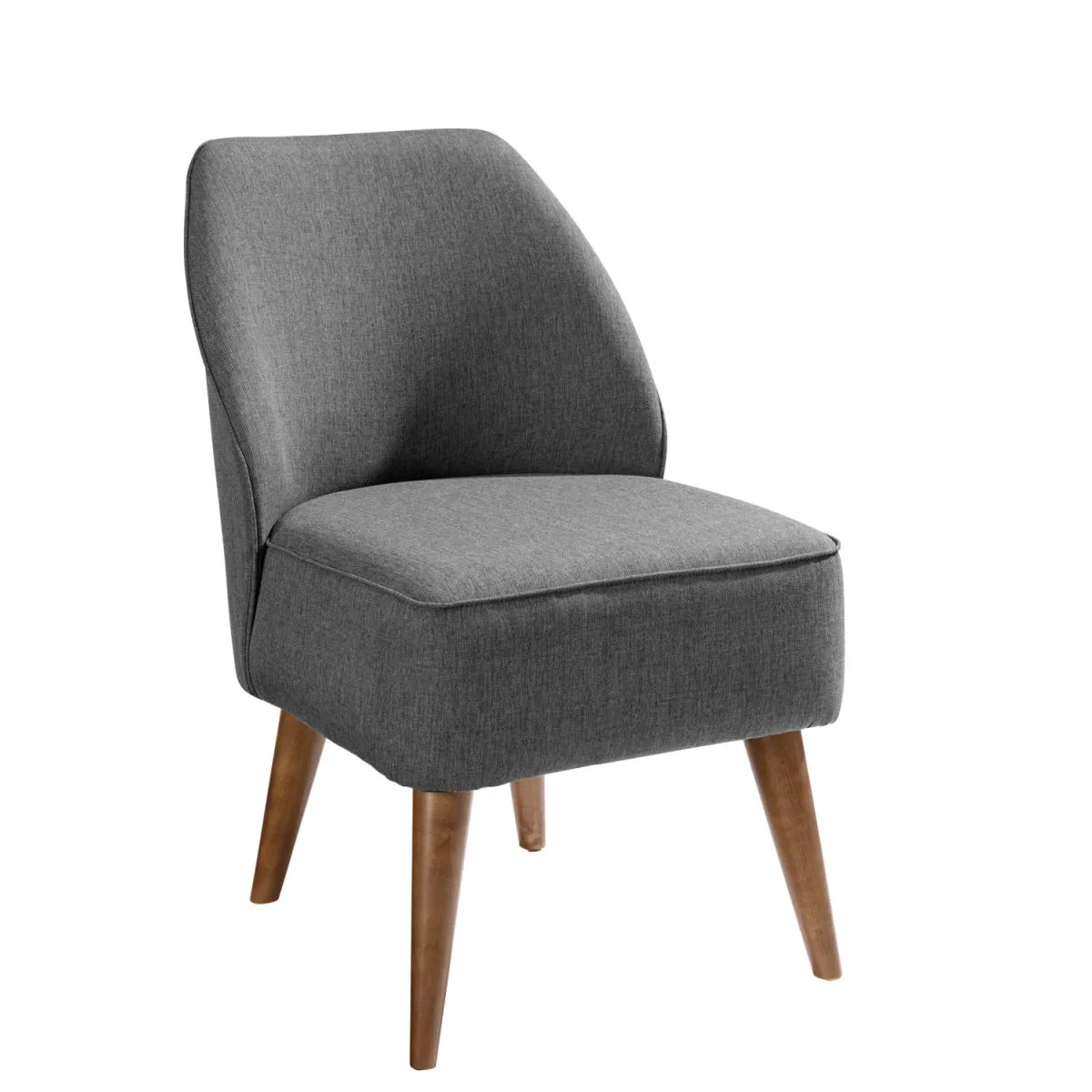 VEGA Poltrona Lasse in tessuto ; 54x60x82 cm (LxPxH); seduta grigio melange - immagine 1