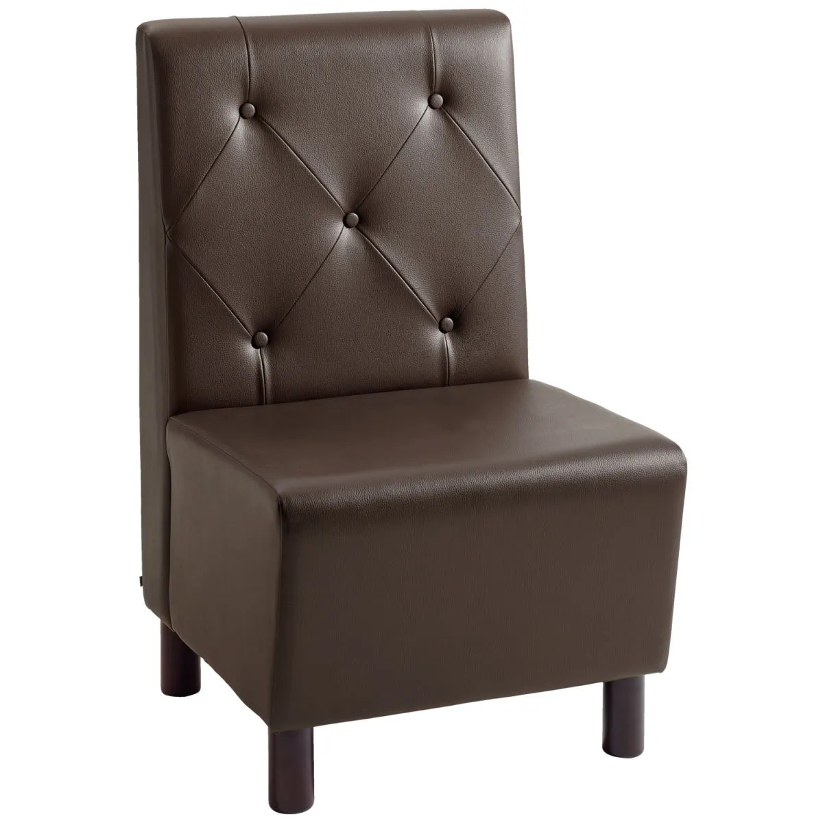 VEGA Panca imbottita Lerida in similpelle, 1 posto; 60x62x102 cm (LxPxH); marrone - immagine 1