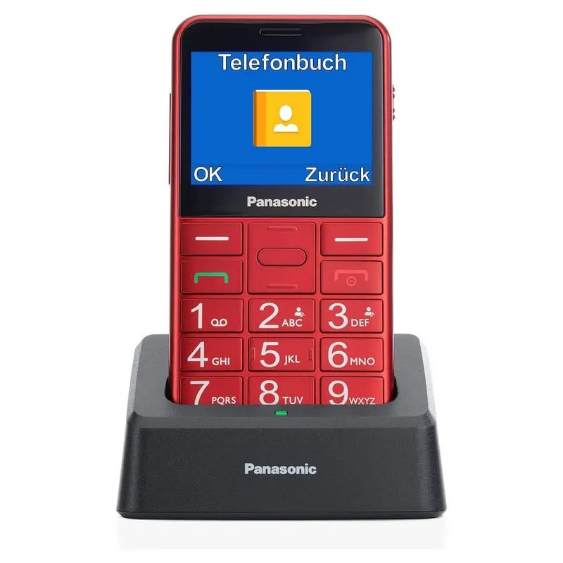 Telefono cellulare per anziani Panasonic KX-TU155 Rosso - immagine 1