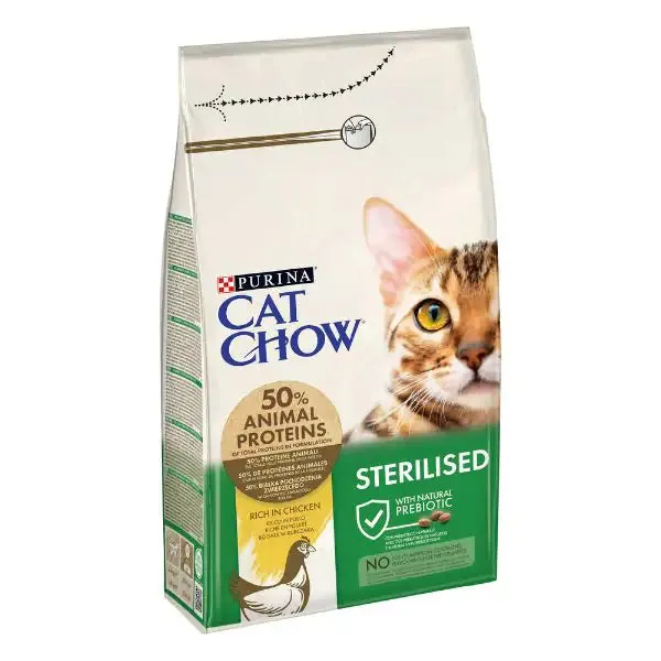 Purina Cat Chow Sterilised ricco di Pollo 1,5 kg - Croccantini per gatti - immagine 1