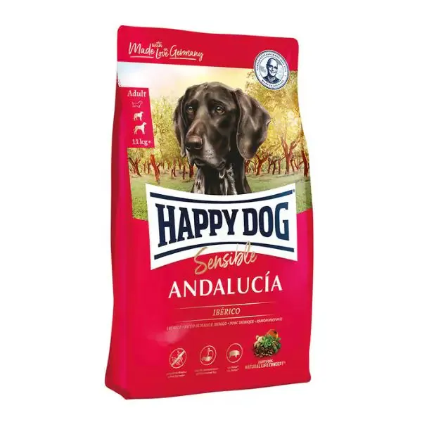 Happy Dog Sensible Medium/Large Andalucia Grain Free Suino iberico e verdure 11 kg - Croccantini per cani - immagine 1
