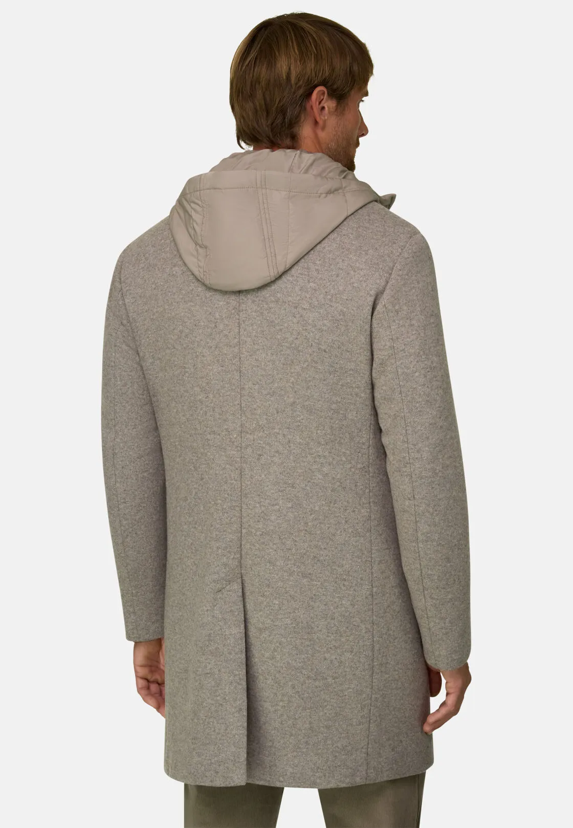 Boggi, Cappotto In Misto Lana B Jersey, Uomo, Taupe, Taglia: 54 - immagine 4