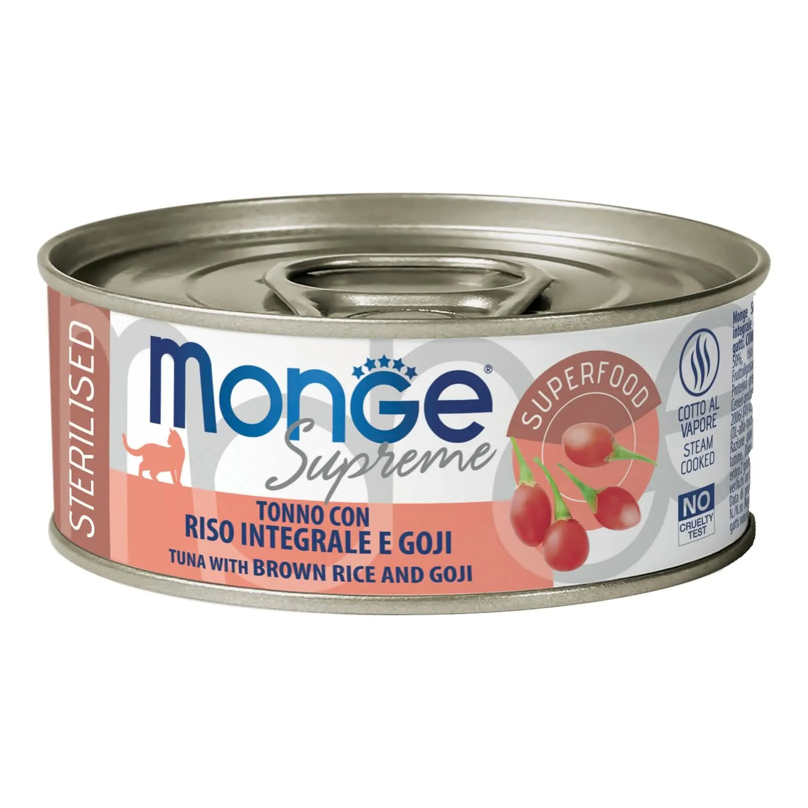 Monge supreme sterilised tonno riso integrale goji 80 g - immagine 1