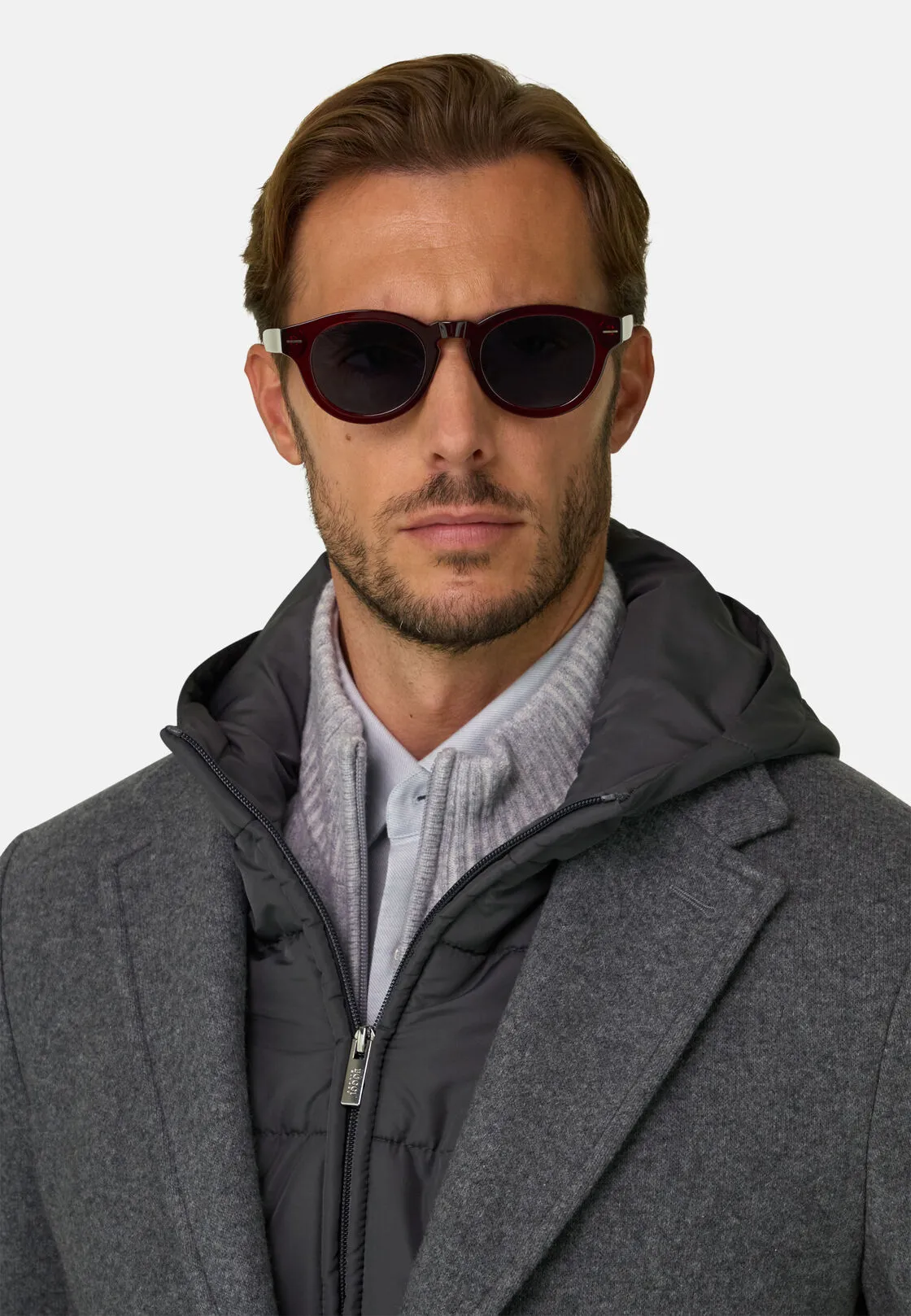 Boggi, Cappotto In Misto Lana B Jersey, Uomo, Grigio, Taglia: 54 - immagine 3