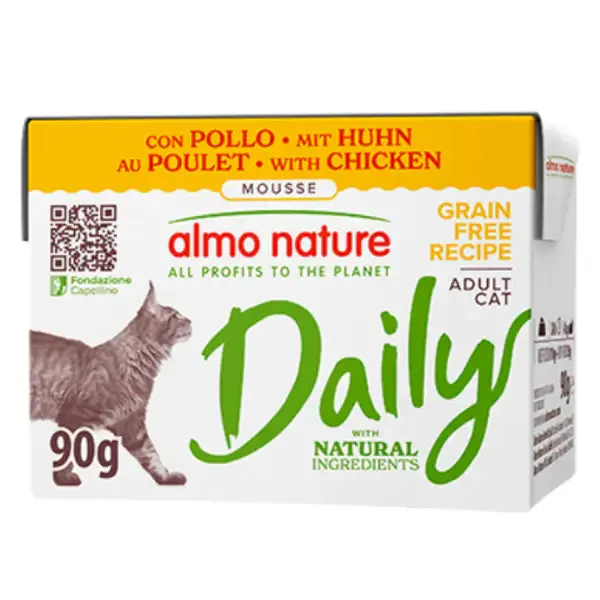 Almo Nature Daily Natural Grain Free Cat Adult 90 gr Pollo - immagine 1