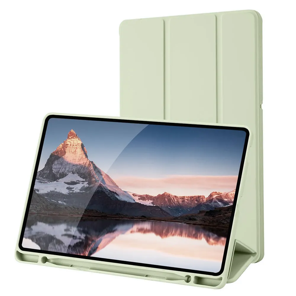 Custodia per Samsung Galaxy Tab S6 Lite (2024) / Tab S6 Lite (2022) / Tab S6 Lite (2020), Techsuit, Flex Trifold, Verde Matcha - immagine 1