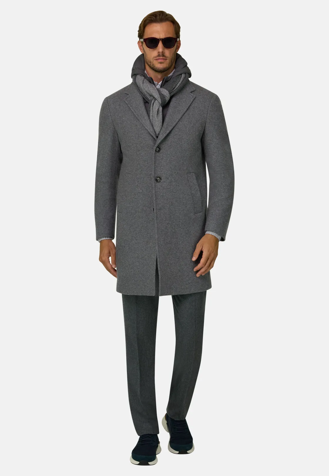 Boggi, Cappotto In Misto Lana B Jersey, Uomo, Grigio, Taglia: 56 - immagine 2