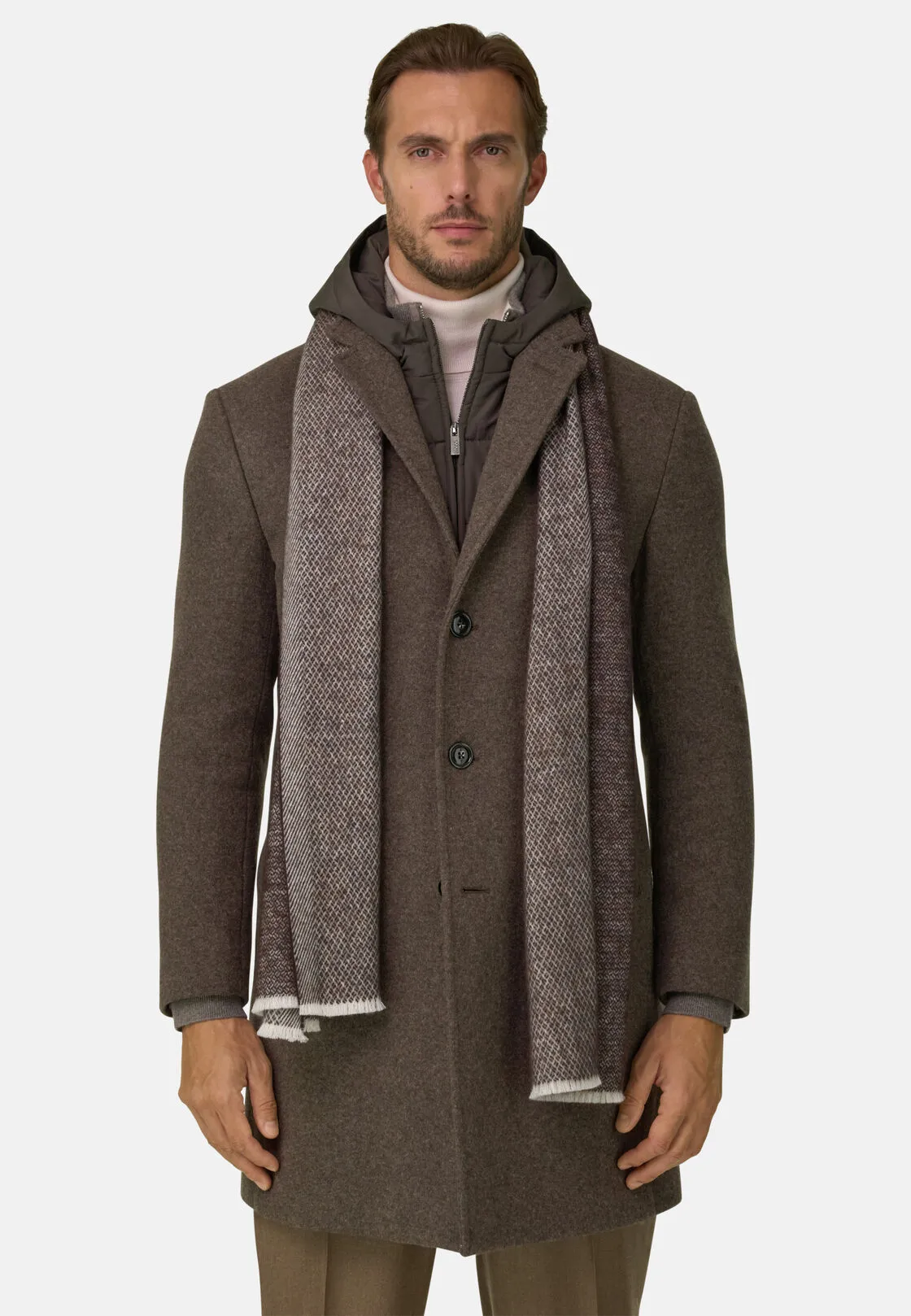 Boggi, Cappotto In Misto Lana B Jersey, Uomo, Marrone, Taglia: 52 - immagine 1