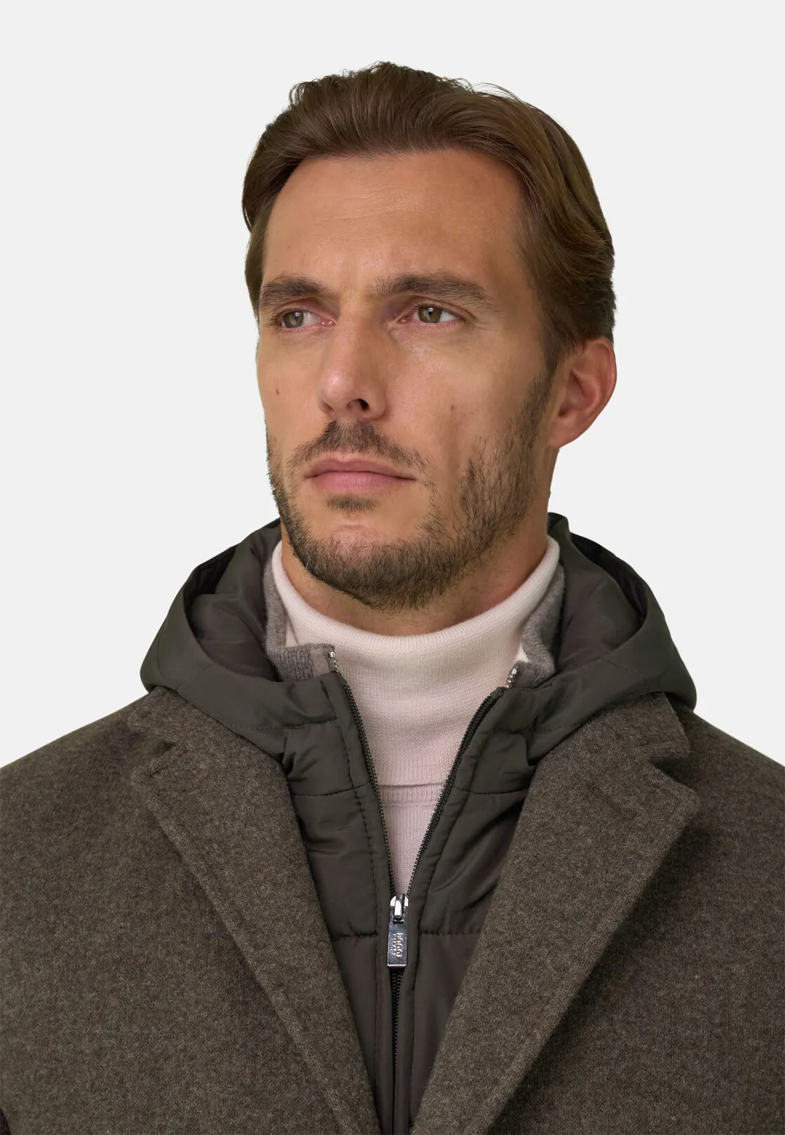 Boggi, Cappotto In Misto Lana B Jersey, Uomo, Marrone, Taglia: 54 - immagine 3