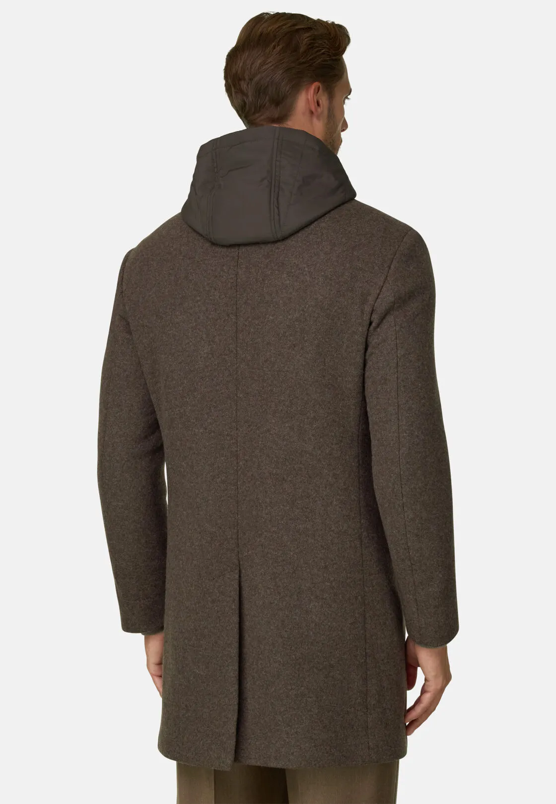 Boggi, Cappotto In Misto Lana B Jersey, Uomo, Marrone, Taglia: 56 - immagine 4