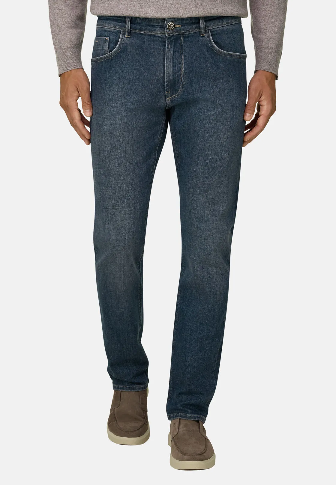 Boggi, Jeans In Denim Elasticizzato Blu, Uomo, Blu, Taglia: 30 - immagine 1