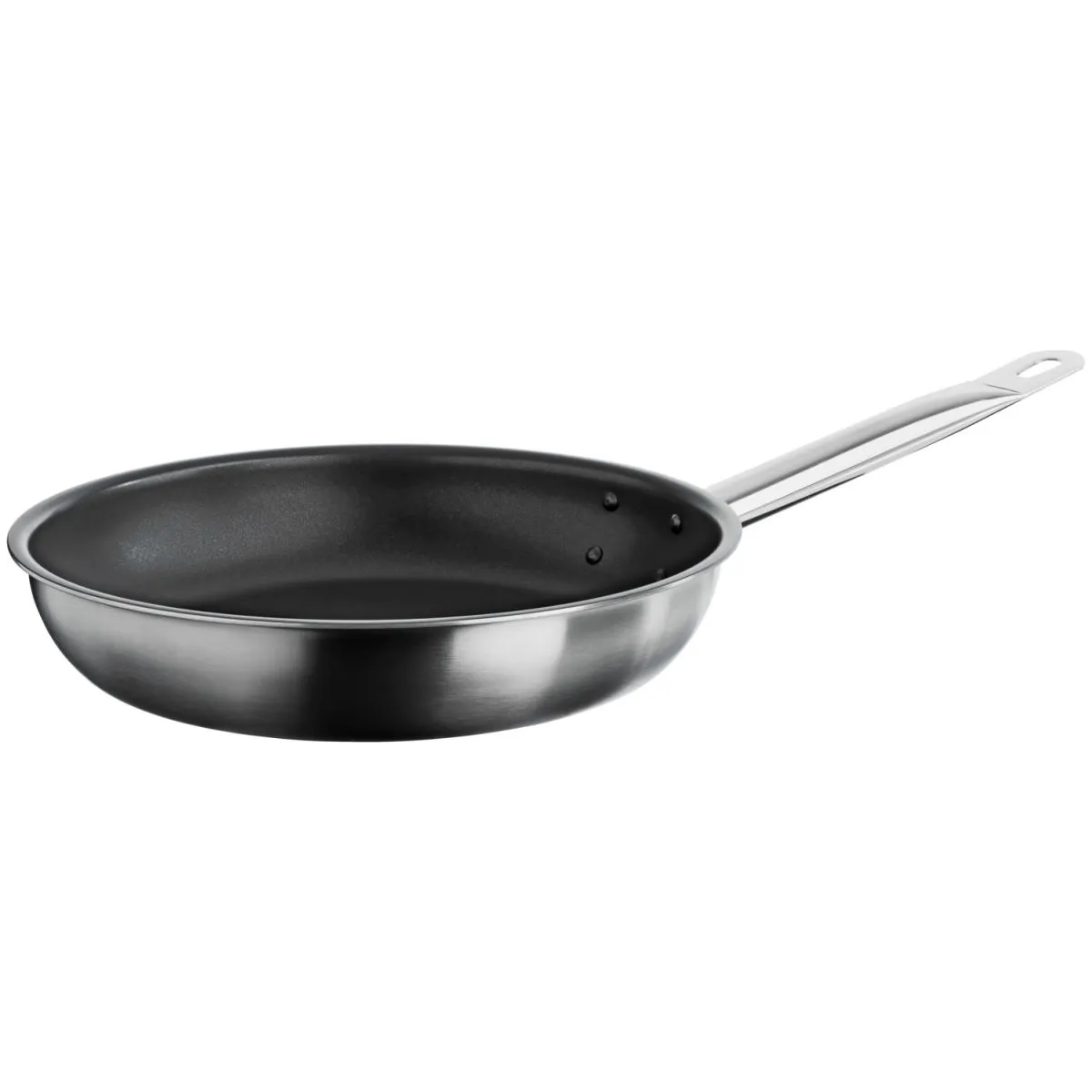 VEGA Padella saltapasta professionale Livonia antiaderente; 28x5.5 cm (ØxH); acciaio inox; rotonda - immagine 1