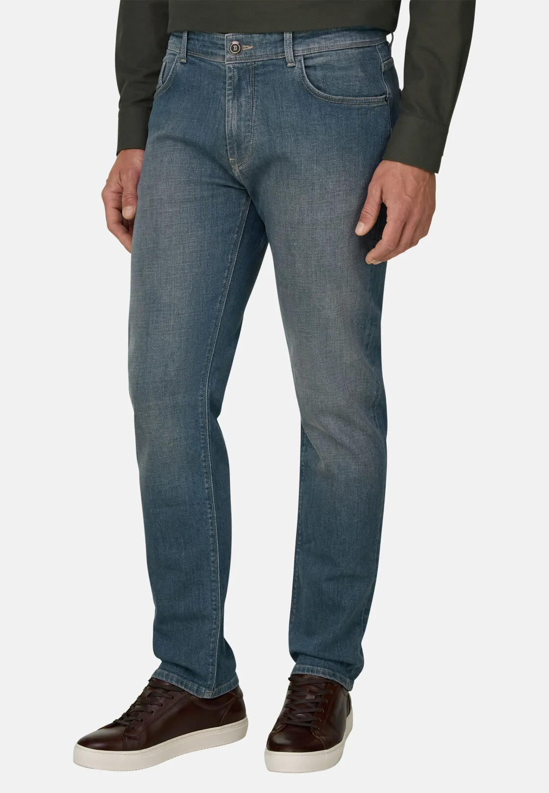 Boggi, Jeans In Denim Elasticizzato Blu Chiaro, Uomo, Azzurro, Taglia: 36 - immagine 1