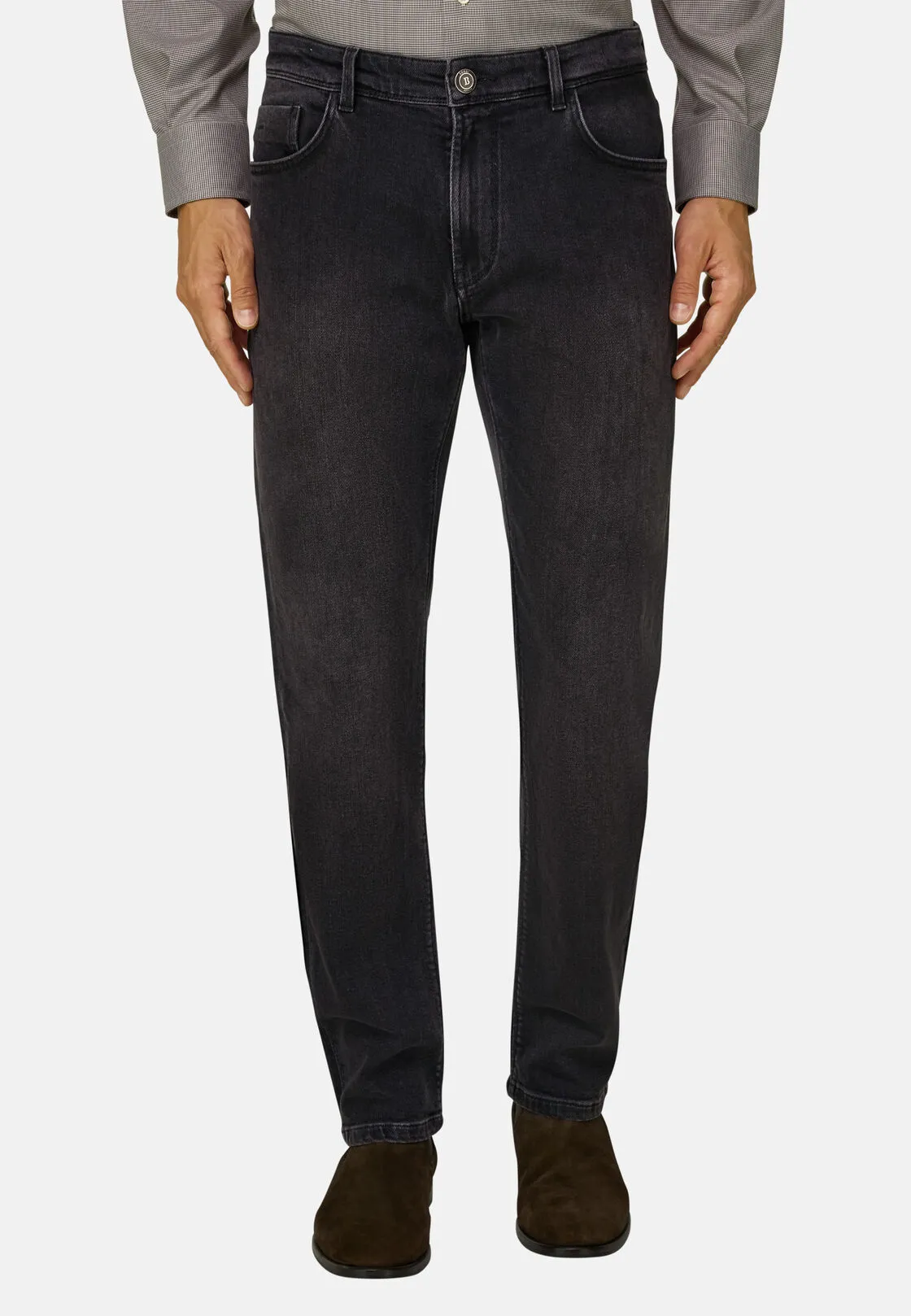 Boggi, Jeans In Denim Elasticizzato Nero, Uomo, Nero, Taglia: 34 - immagine 1