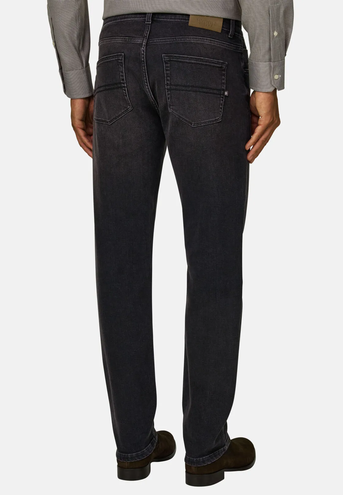 Boggi, Jeans In Denim Elasticizzato Nero, Uomo, Nero, Taglia: 34 - immagine 5