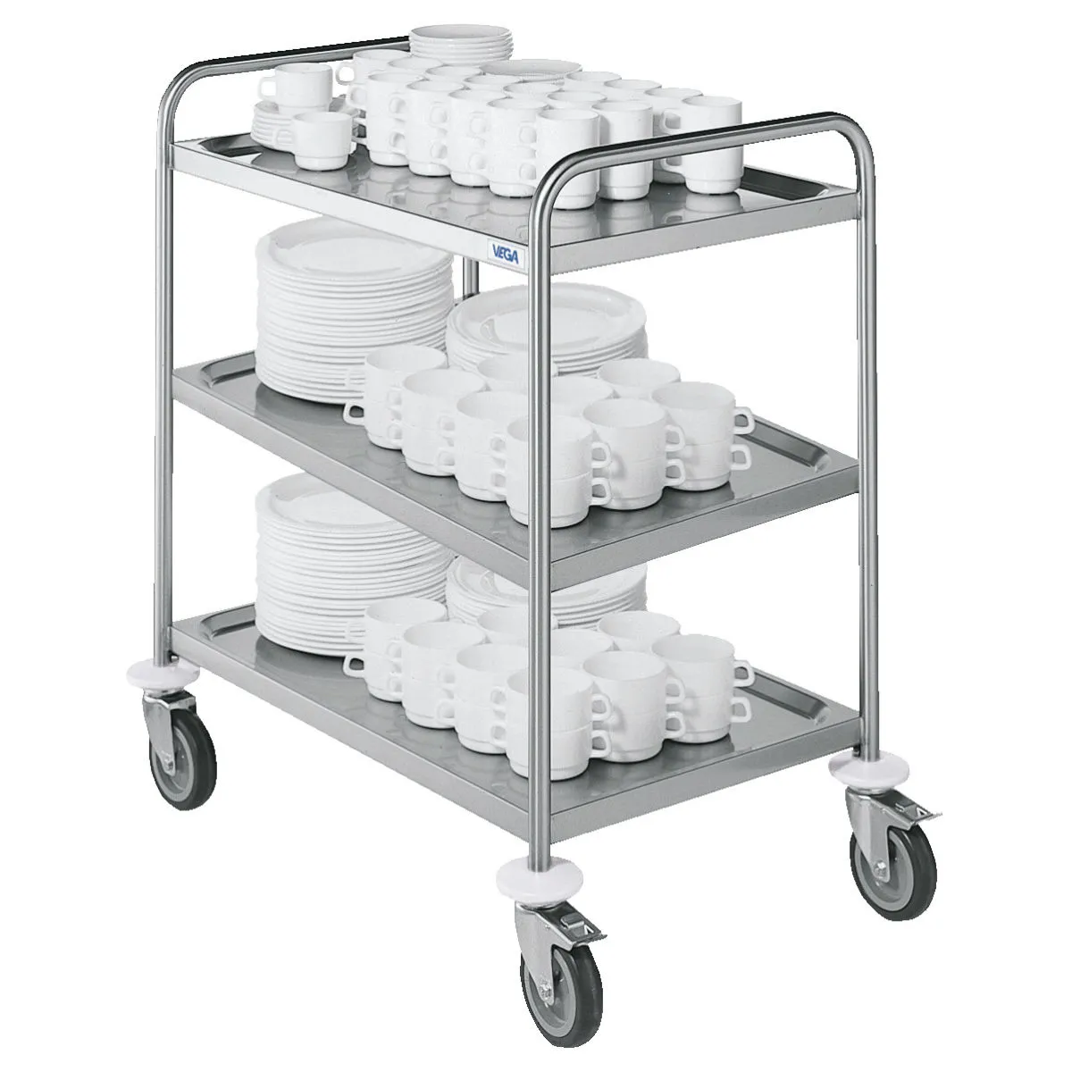 VEGA Carrello di servizio Serve 3BL; 103x53x94.5 cm (LxPxH); argento - immagine 1