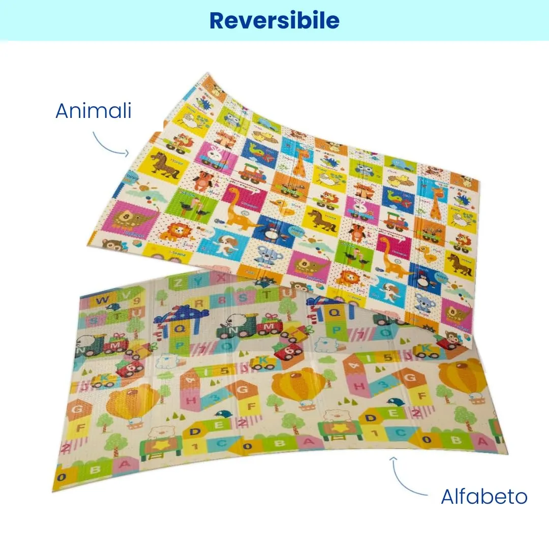 Edibaby, Tappeto Gioco Bambini, 180 x 150 cm, Spessore 1 cm,Tappeti Neonato in XPE Imbottito, Reversibile e Pieghevole, Attività per Cameretta (Playground | 180x150 | 1 cm) - immagine 3